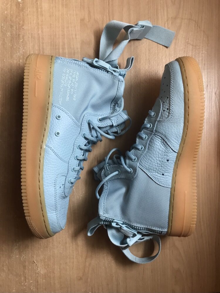 New Nike SF Air Force 1 Mid AJ0424 401 Ocean Bliss Blue GS Sz 6.5