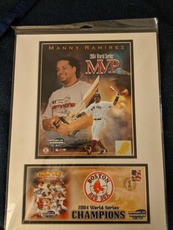 Manny Ramirez cancelled U.S. Postal Service stamp 10/27/2004