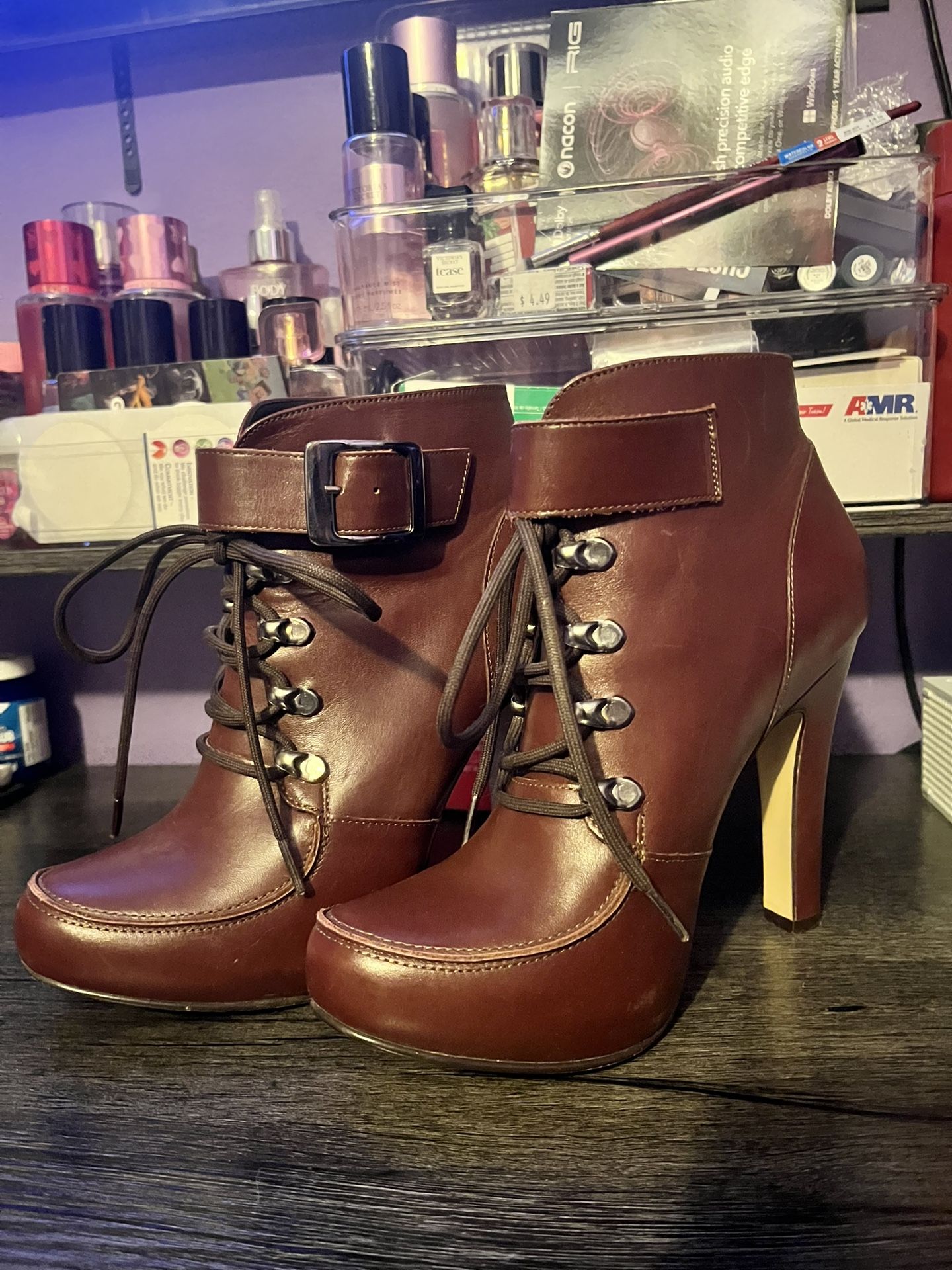 Brown Heeled Boots