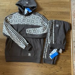 ADIDAS Authentic 3S H Fleece Hoodie & Pants Brand New And Hard To Find Men’s Medium Warm