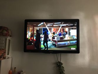 Philips tv comes with base.
