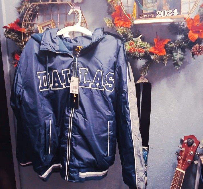 BRAND NEW ONLY $40 SPORTS TEAM JACKET WITH HOODIE ONLY $40