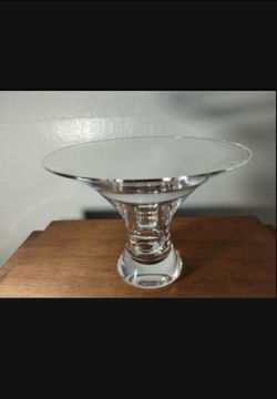 MID CENTURY MODERN STEUBEN CRYSTAL COMPOTE - VASE OR CENTERPIECE 6.5"×5"-M69