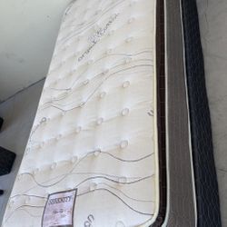 Set Twin Size Serenity Jumbo Pillow Top Mattress And Box Spring 