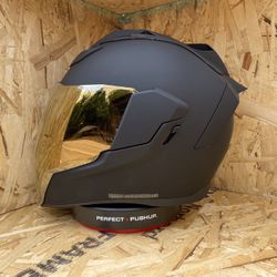 icon airflite peace keeper helmet RAU Bluetooth Black  HelmetCountry.com Conflict prevention is always the preferred route Rubatone Helmet Icon Airflite Shield