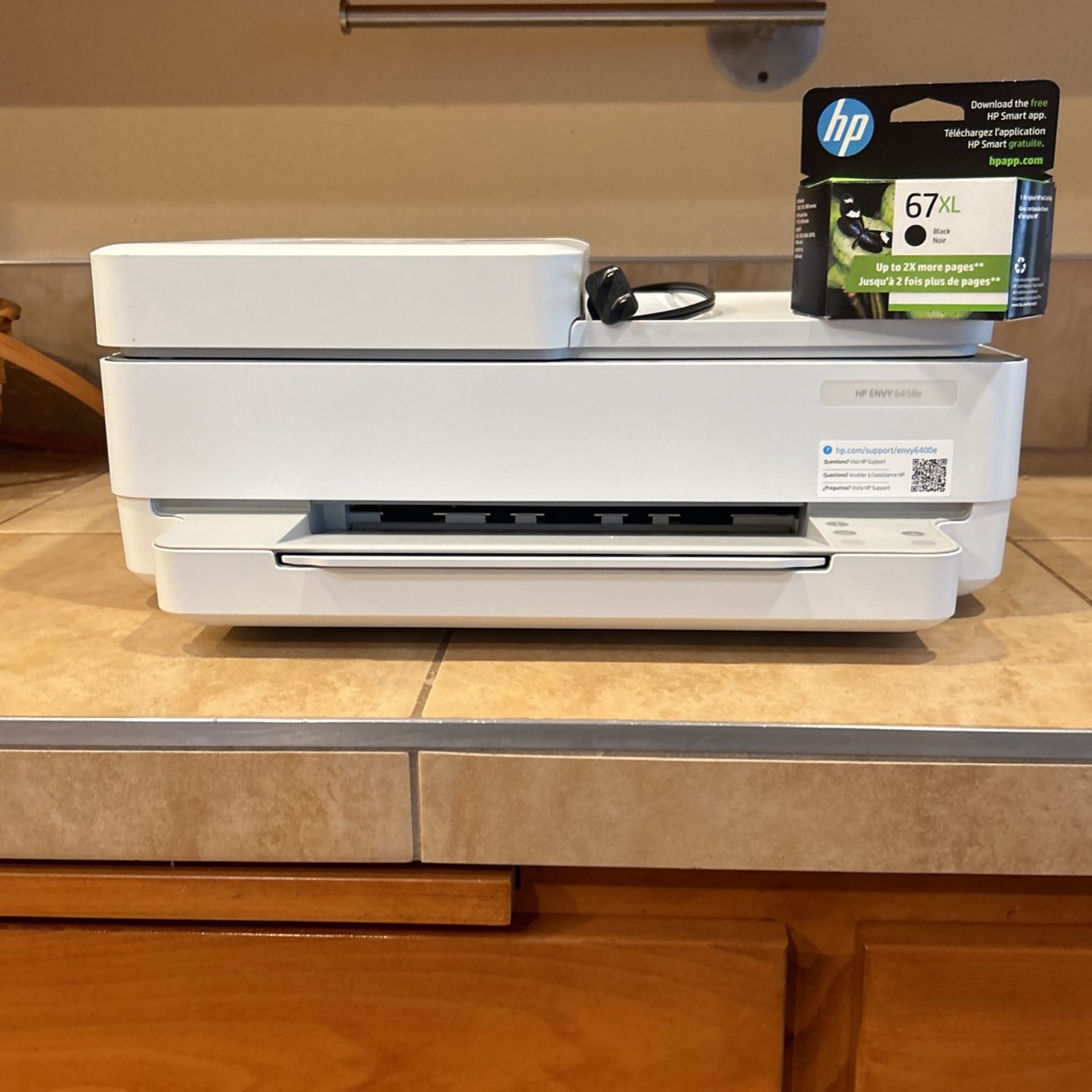 Printer HP Envy 6458e With Extra Black Ink