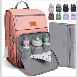 New Sealed Baby Diaper Bag Backpack - Baby Shower Gifts for Girls - Large Color Pink