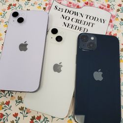 Apple IPhone 14 Unlocked For All Carriers - $1 Down Today, No Credit Needed