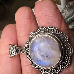 Moonstone Pendant On 925 Silver