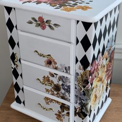Tall White Jewelry Cabinet Organizer 13.5” X 9.5” X 18”h 