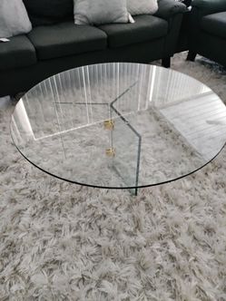 Round Glass Coffee Table 
