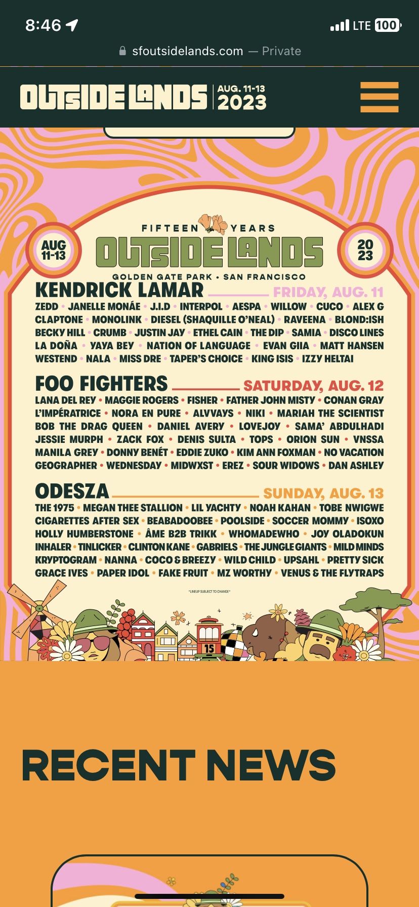 Outside lands Wristbands