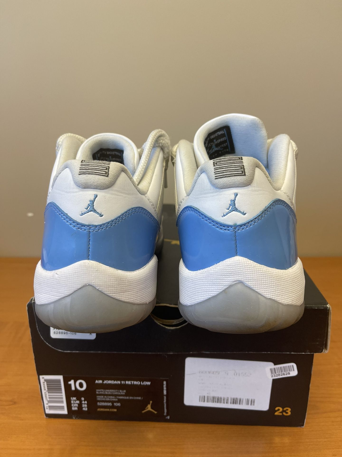 Air Jordan Retro 11 Low White/university Blue Basketball Sneakers Mens