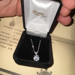 New Unused 1k Diamond Necklace 