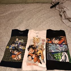 Dragonball Z  3 Pack Extra Small Kids Shirts