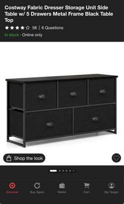 Costway Fabric dresser storage