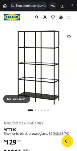 Black glass shelf