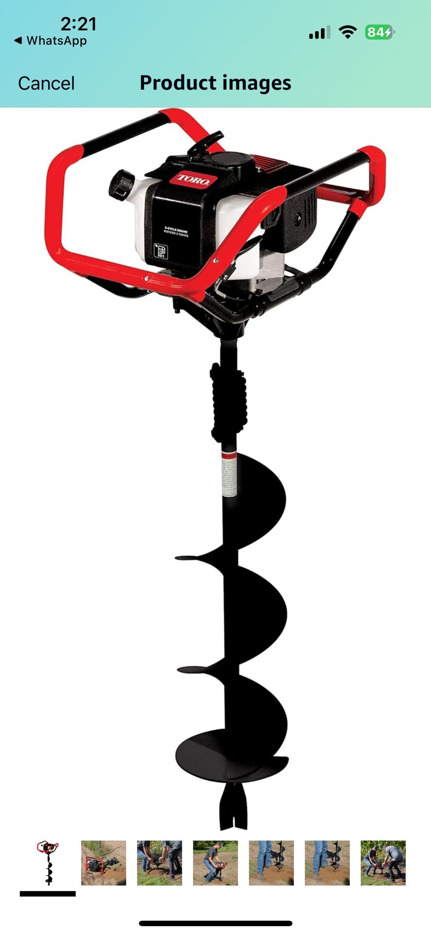Toro Earth Auger Combo, 52cc 2-Cycle Powerhead, Heavy Duty Handlebars Barrenadora