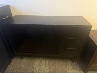 Black Modern Sideboard Storage Cabinet(Sw812)