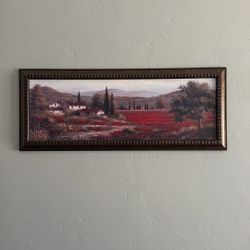 Framed Italian Landscape Painting 