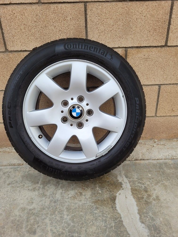 BMW RIM & TIRE: FITS 2006-2012 Original BMW RIM & TIRE. Continental ...
