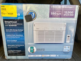Midea 12,000 BTU Remote, New Window Smart Air Conditioner