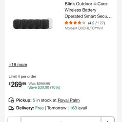 Brand New Blink Cameras, Combo Deal, Outdoor Four 5 Cams And Doorbell 