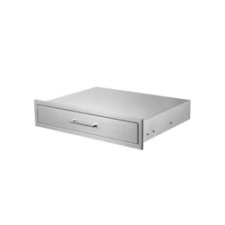 New Outdoor Kitchen Single Drawer 30" Stainless Steel BBQ Single Drawer -30" W x 6.5" H x 23" D Enclosed Built-in Drawer Flush Mount for Outdoor Kitch