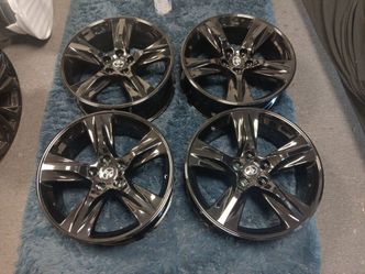Set 4 rims medida 19 para highlander rev4 siena lexus pintura nueva gloos black powder coating