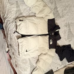 North Face Jacket White And Black NEW Size M  