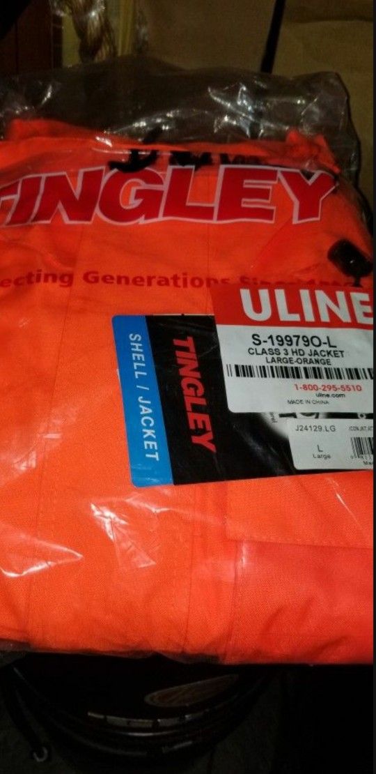U-Line Mens HI-VIS Heavy Duty Rain Jacket