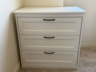 IKEA 3-Drawer Dresser + Shoe Cabinet Set – White – $99