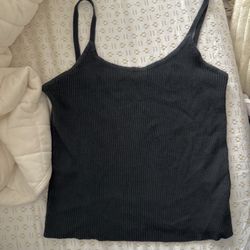 Brandy Melville Black Ribbed Tank Top