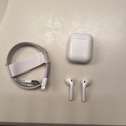 White Airpods Bluetooth Earbuds With Charging Case 