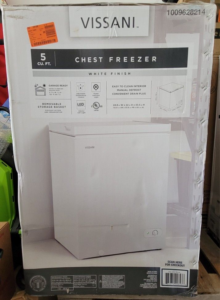 5.0 Cu. Ft.  Chest Freezer