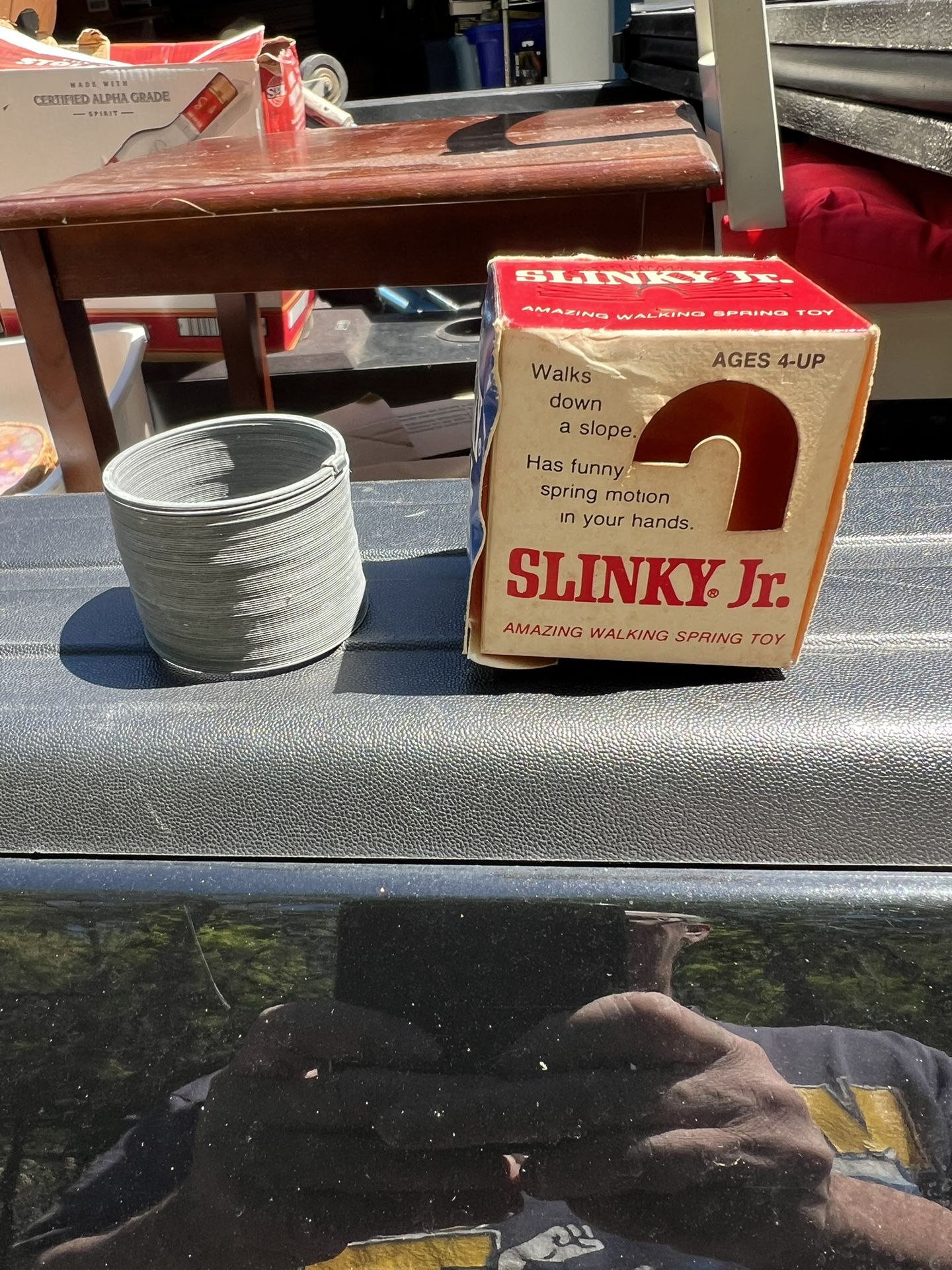 Vintage Slinky Jr. by James Industries, original box, steel rings  1960's