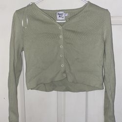 Green Cropped Top/Cardigan Princess Polly