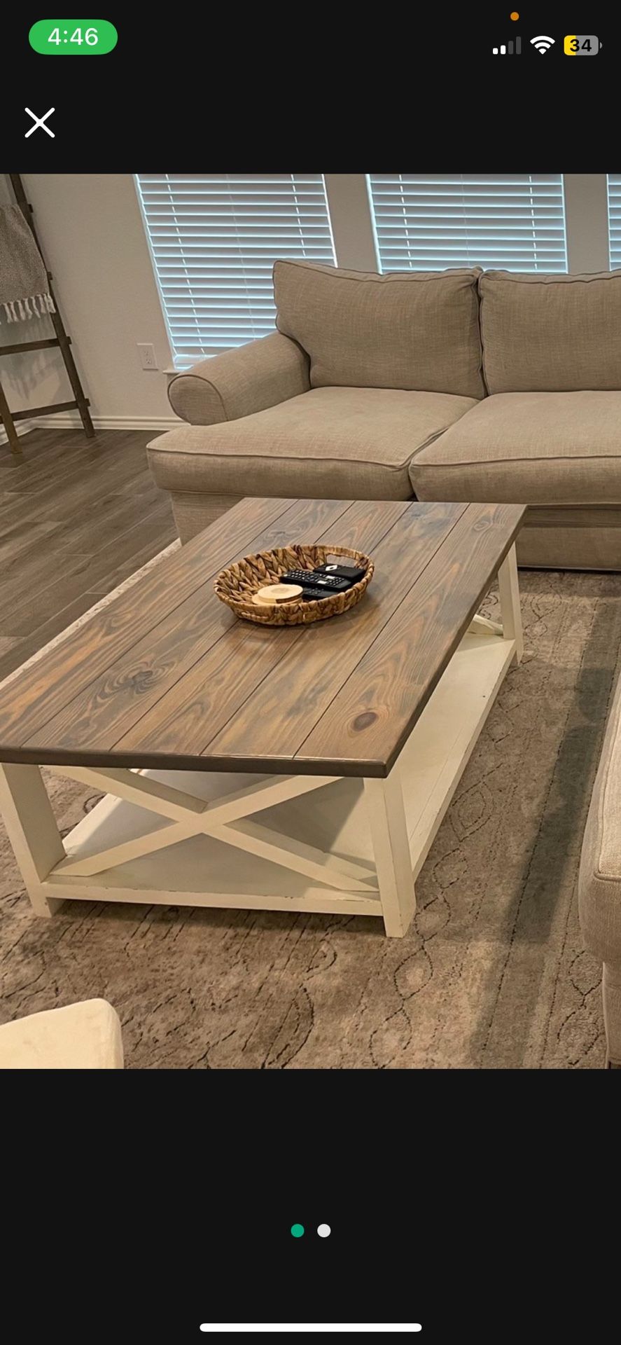 Farm Style Wood Coffee Table