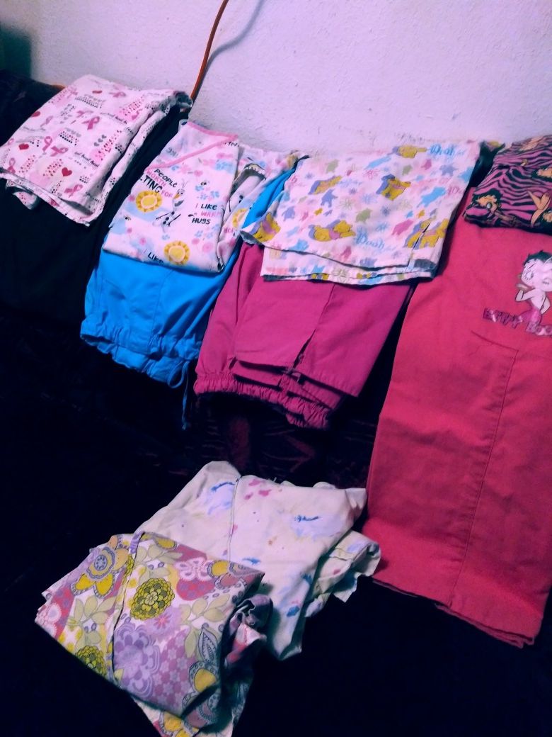 2 sets of Scrubs 4 scrub tops