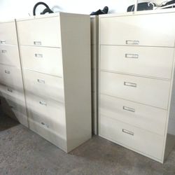 OFFICE/HOME FILE CABINET 5 DRAWERS LATERAL FILE CABINET STEELCASE 