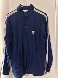 NWOT Men's UOMOSPORT Speciale Long Sleeve Navy Blue Medium Made In USA