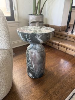 New Faux Marble Side Table