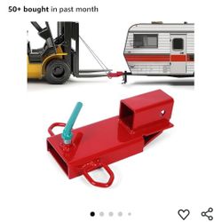 Clamp On Forklift 2" Hitch Receiver Pallet Fork Trailer Towing Adapter