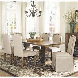 Rustic Amber 7 Piece Dining Set (NO CREDIT CHECK FINANCING AVAILABLE)