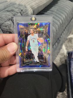 Stephon Castle Select Rookie Blue Cracked Ice  Prizm Basketball Card 