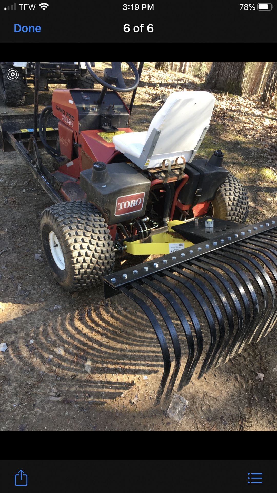TORO Hydrostatic Tractor With 60 inch Titan Landscape Rake