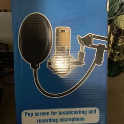 Pop Screen For Broadcasting And Recording Microphones 