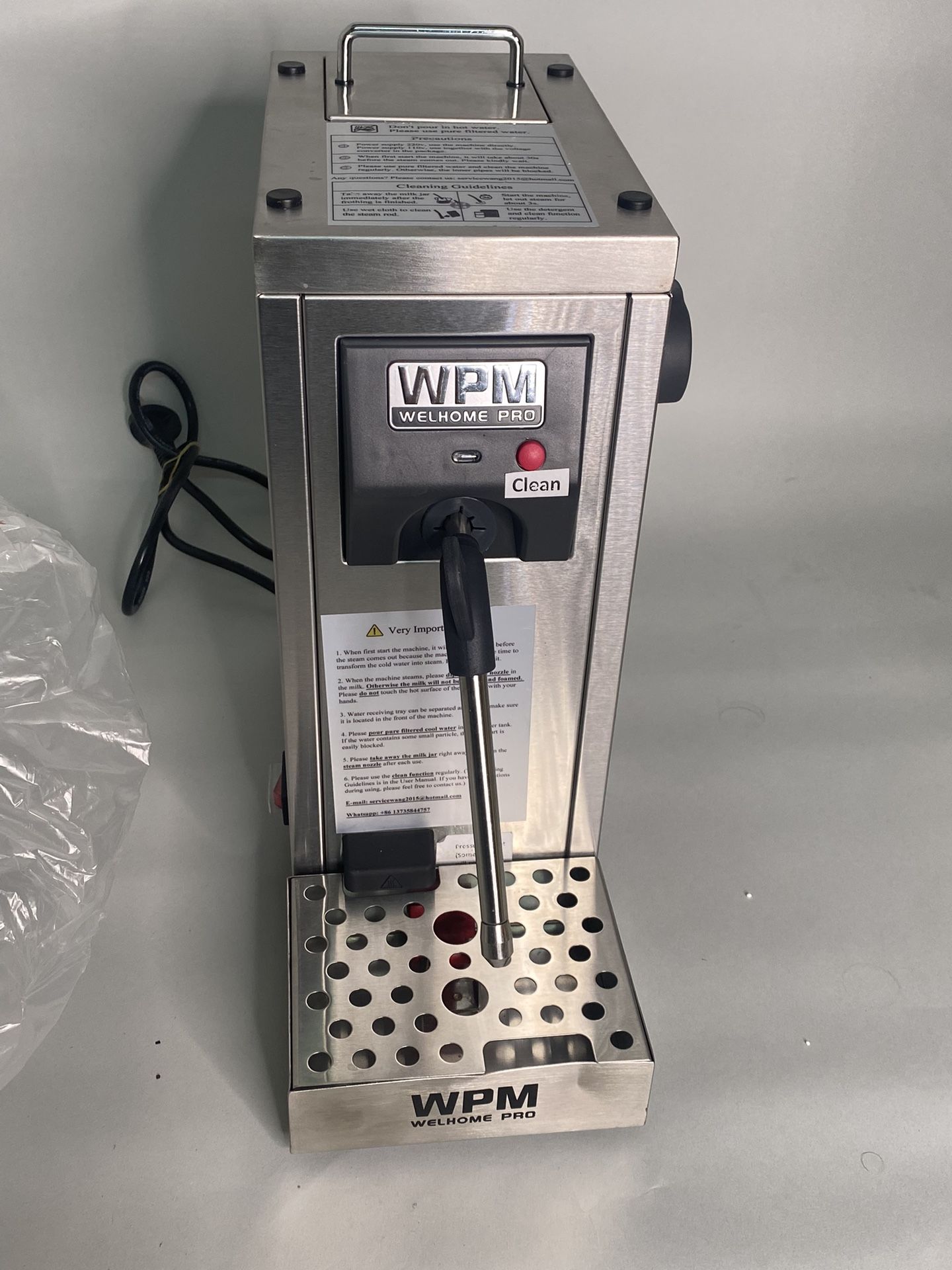 WPM Welhome Pro Steamer Milk Steaming Unit