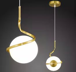 Gold Globe Pendant Light Fixture