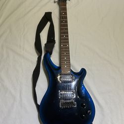 Tune T-101 Used Maple+Mahogany body Blue signed by Dimebag Darrell “Pantera” 